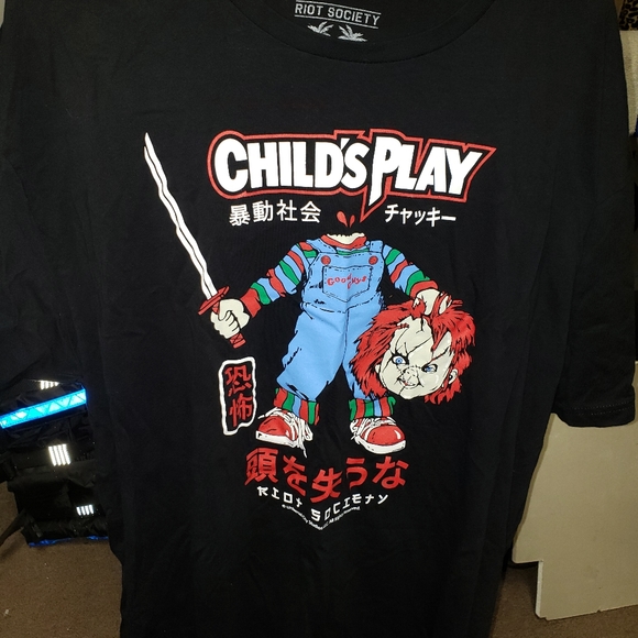 Chucky Mens Sz Xxl Riot Society Shirt 